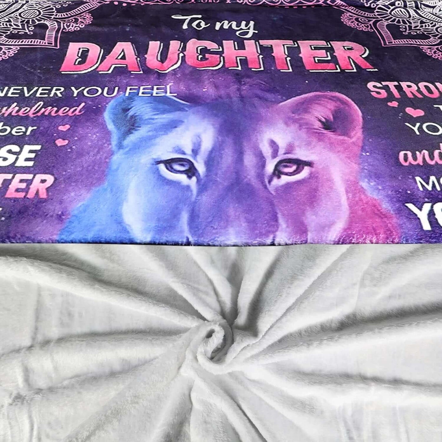 To My Daughter Blanket from Mom Birthday Gifts for Daughter Adult from Mom Daughter Flannel Blanket Gifts for Graduation, Christmas,Birthday (60"X50")