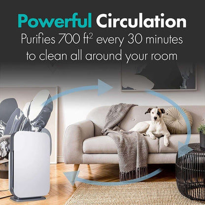 Air Purifier Breathesmart Flex HEPA with Fresh Filter + Carbon | 1400 Sq. Ft | Perfect for Bedrooms & Home Offices - Captures Allergens, Dust, & Mold + Household Odors & Smoke - White