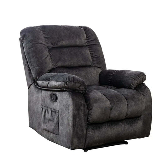 Lyquinn 37" Wide Modern and Super Soft Linen Blend Manual Reclining Chair with Massage Heating & Side Pocket