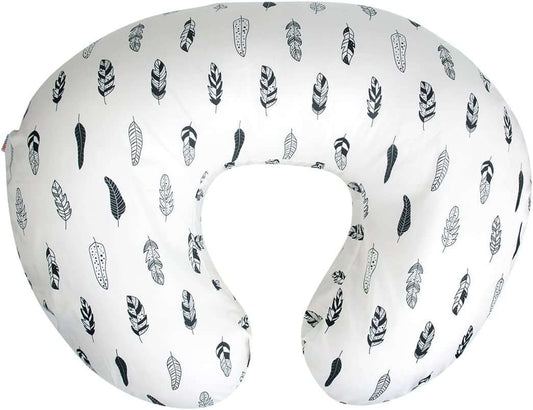 Nursing Pillow Cover Slipcover,100% Organic Cotton,Soft and Comfortable,Feathers Design,Maternity Breastfeeding Newborn Infant Feeding Cushion Cover, ZT01