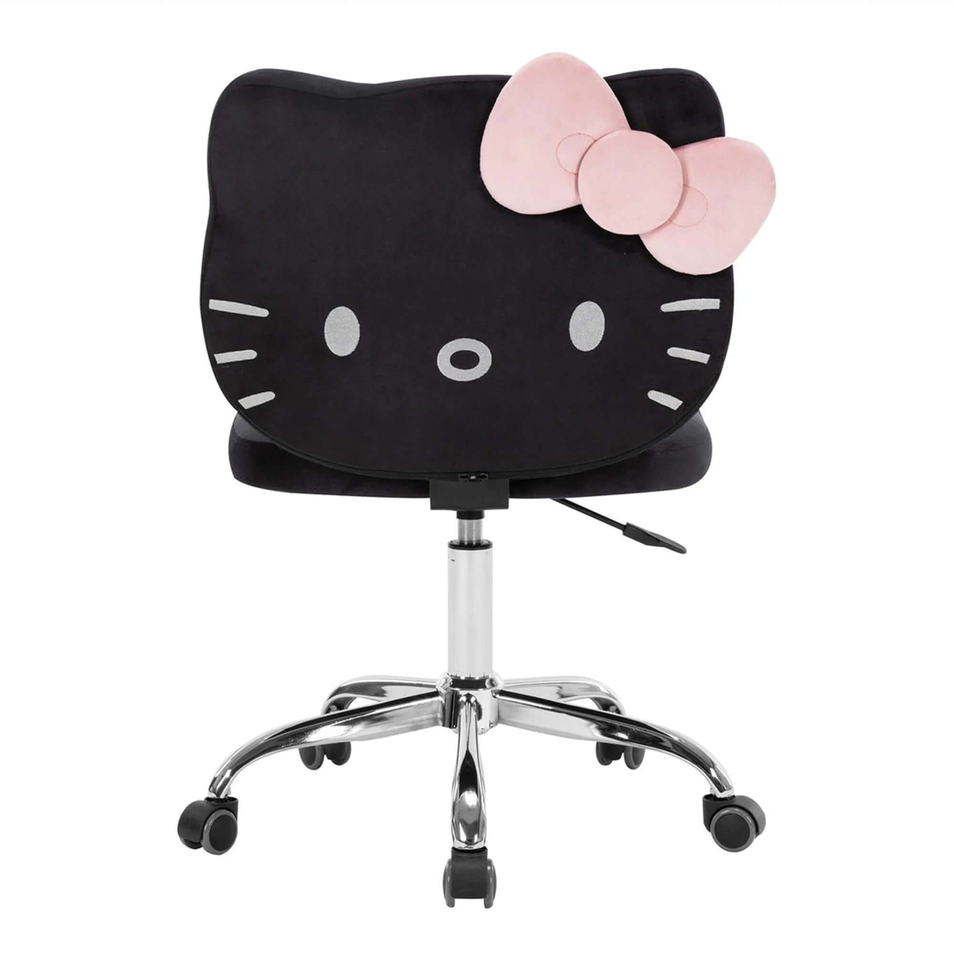 Impressions Vanity Hello Kitty Kawaii Swivel Vanity Chair with Adjustable Height, Adult (Black)