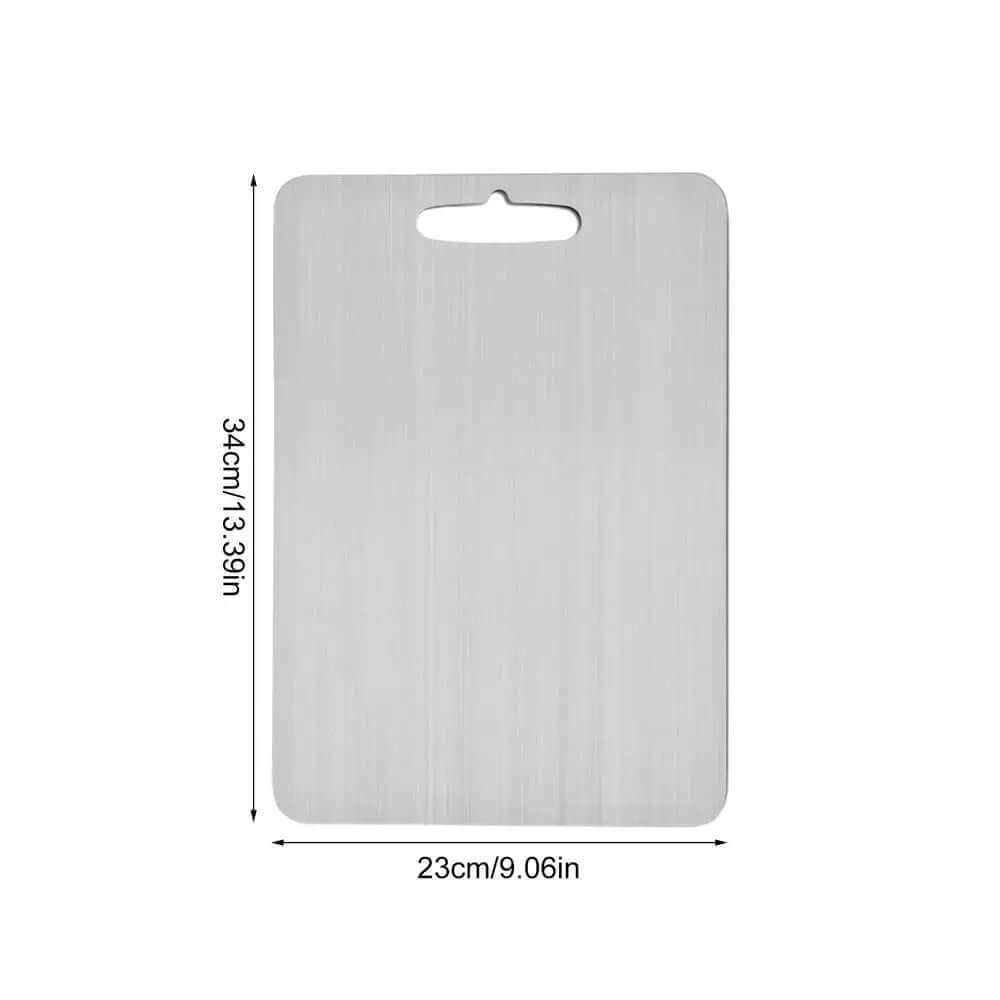 Titanium Cutting Boards for Kitchen, Stainless Steel Cutting Board, 304 Stainless Steel Double-Sided Food Grade Cutting Board