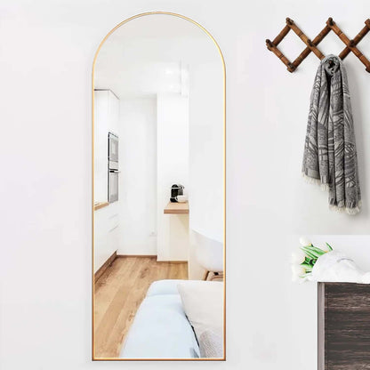 Arched Mirror 64"X21" Full Length Arch Floor Mirror Full Body Mirror Standing Arch Mirror Black